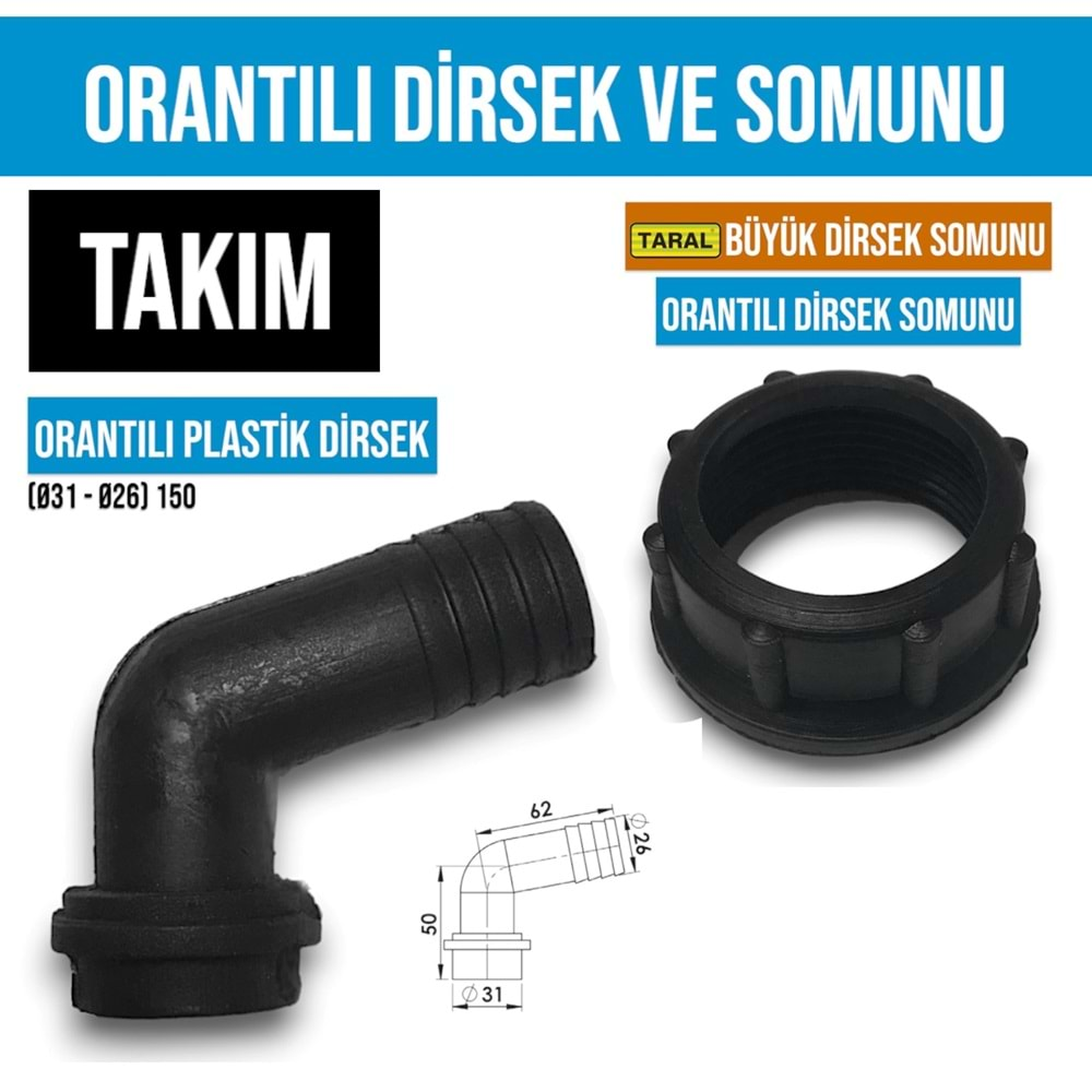 ORANTILI DİRSEK VE SOMUNU TAKIM