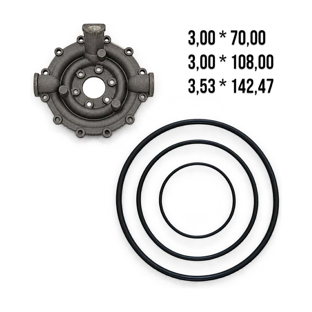 Pompa Manifold O-ring Takımı – 70 / 108 / 142,47 mm (YBSPUMP YP-80 Uyumlu)