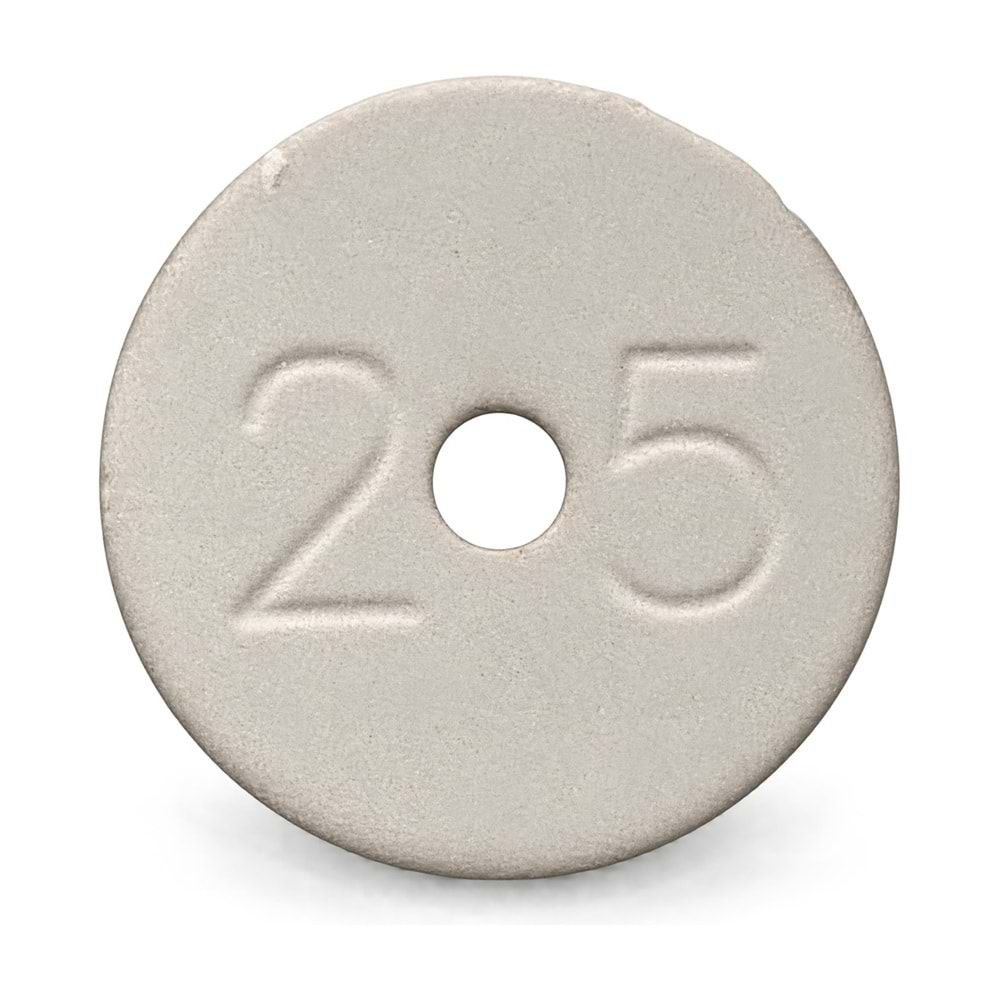 Seramik Plaket – Çap 15 mm / Delik 2,5 mm