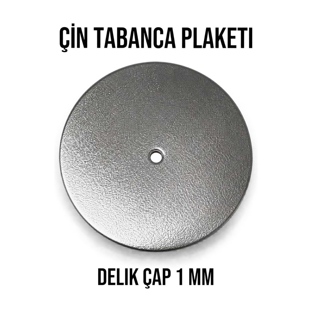 Çin Tabanca Plaketi – Krom / Delik 1 mm