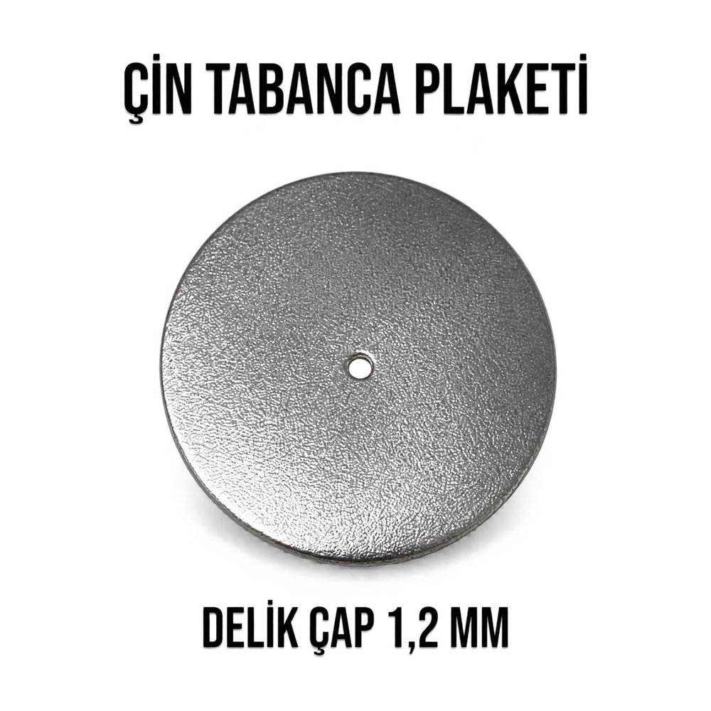 Çin Tabanca Plaketi – Krom / Delik 1,2 mm