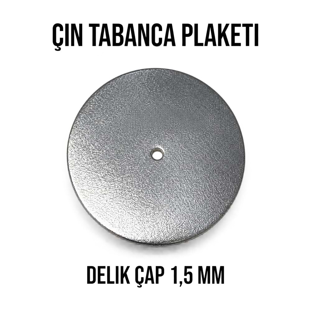 Çin Tabanca Plaketi – Krom / Delik 1,5 mm