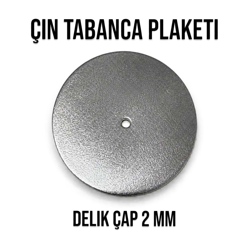 Çin Tabanca Plaketi – Krom / Delik 2 mm