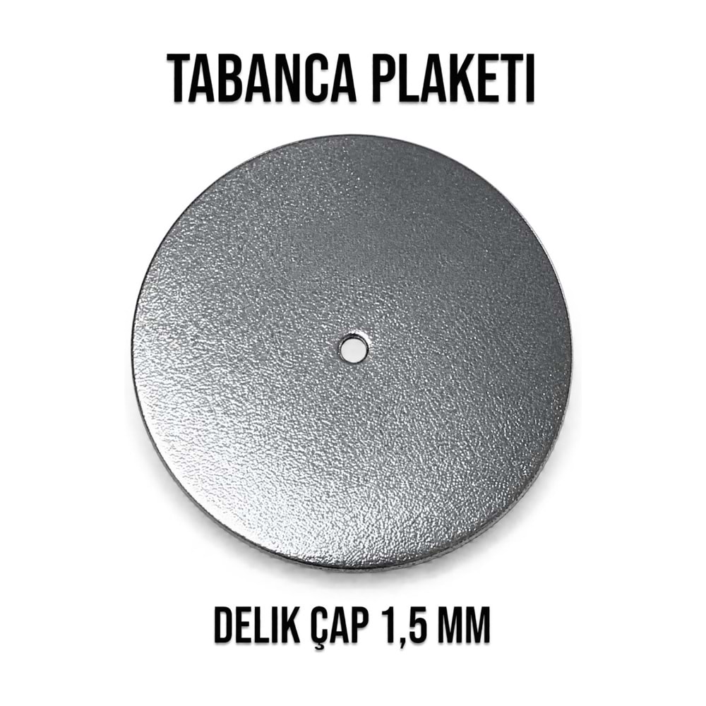 Tabanca Plaketi – Krom / Delik 1,5 mm