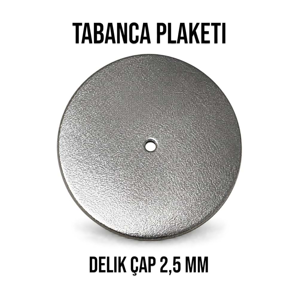 Tabanca Plaketi – Krom / Delik 2,5 mm