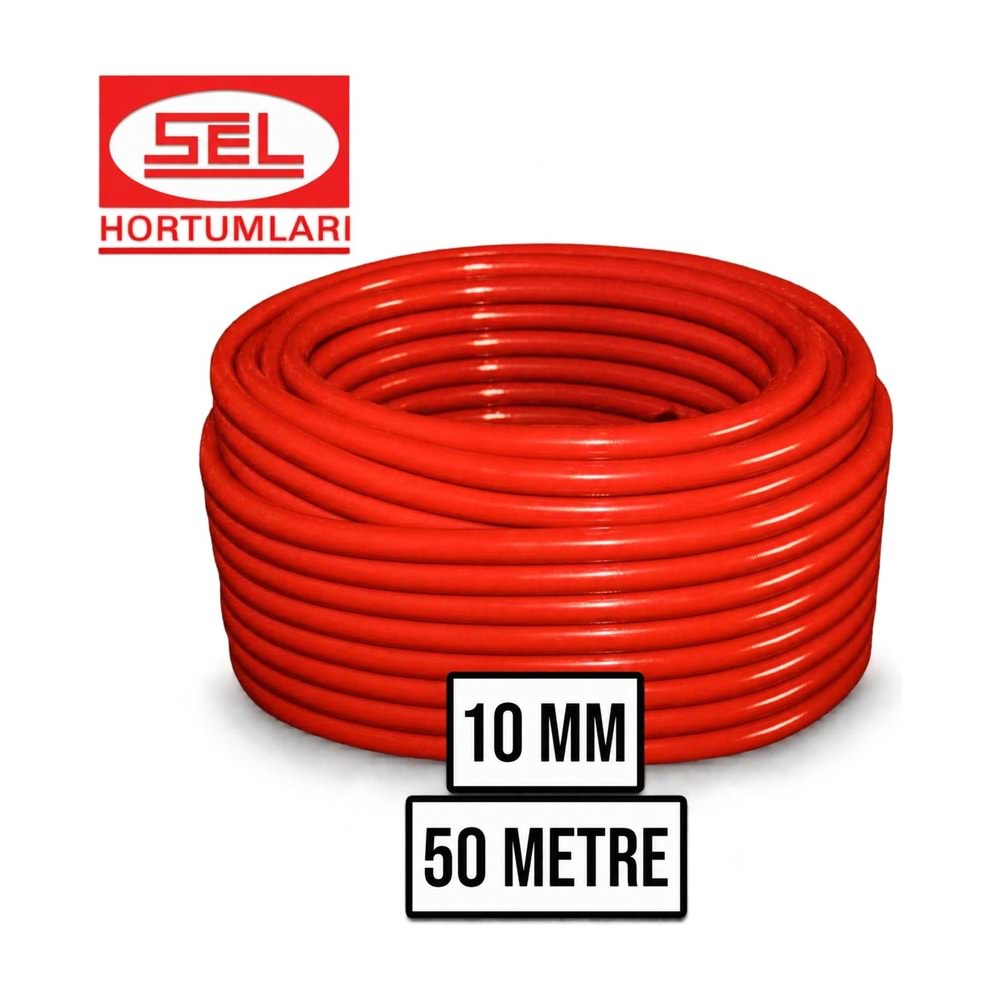 Sel Hortum – 10 mm / Kırmızı / Top: 50 m