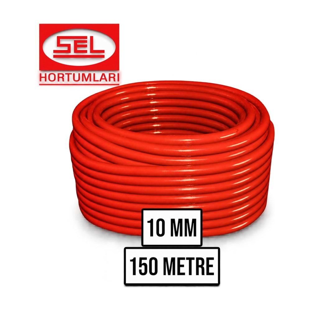 Sel Hortum – 10 mm / Kırmızı / Top: 150 m