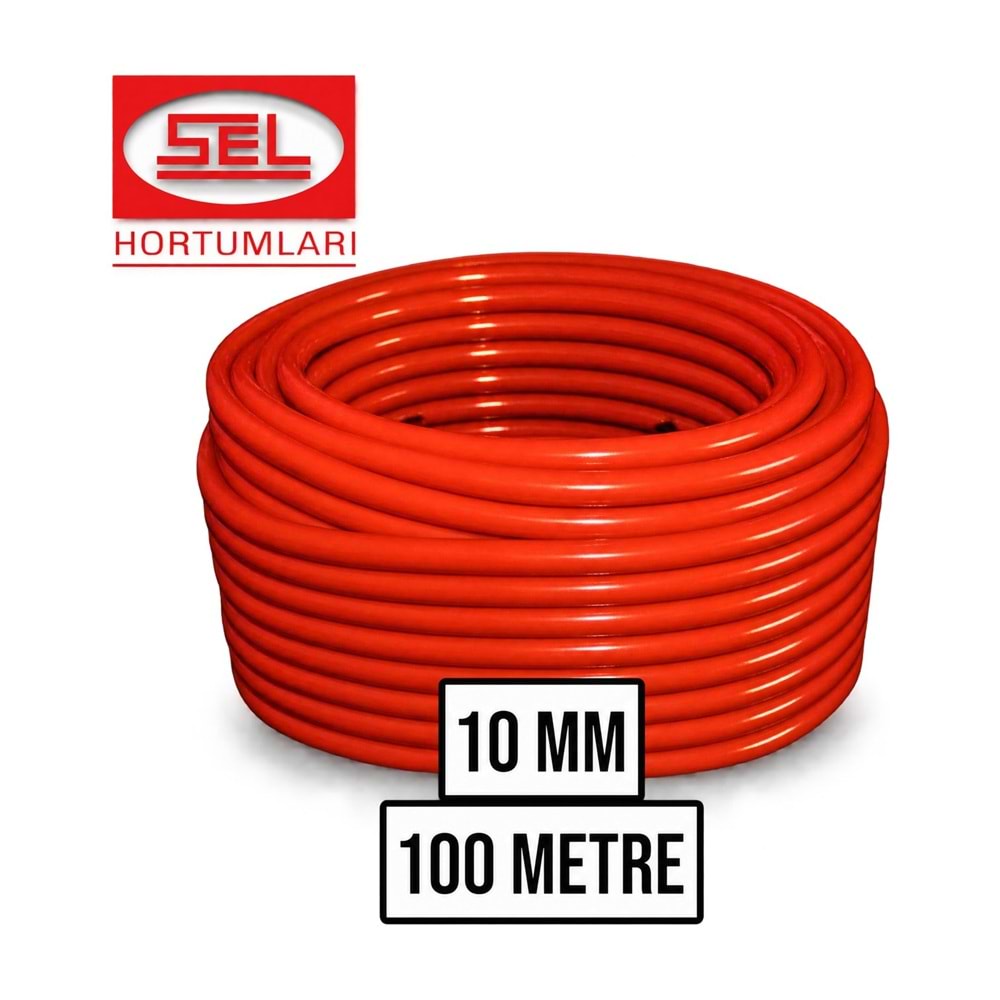 Sel Hortum – 10 mm / Kırmızı / Top: 100 m