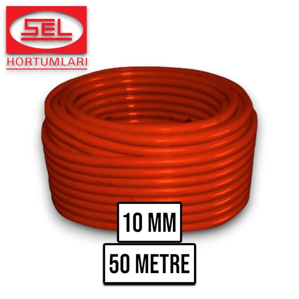 HORTUM 10 MM SEL KIRMIZI 50 MT