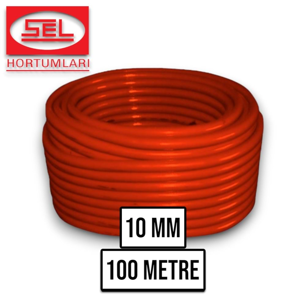 HORTUM 10 MM SEL KIRMIZI 100 MT.