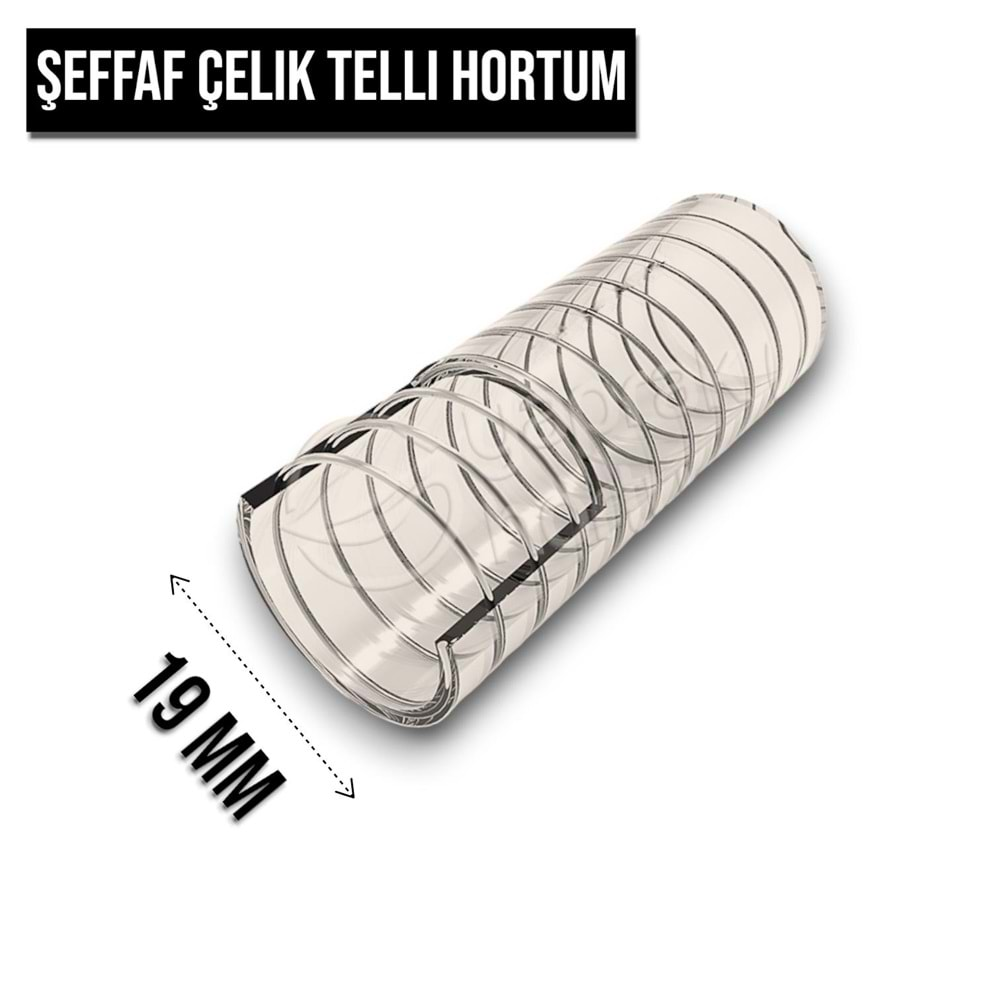 HORTUM ŞEFFAF TELLİ 19 MM