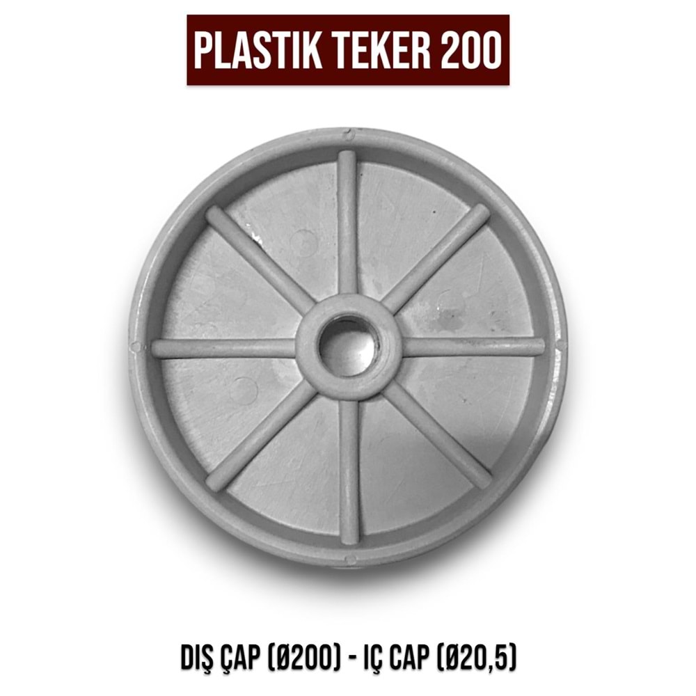 PLASTİK TEKER 200 ( 2 ADET )