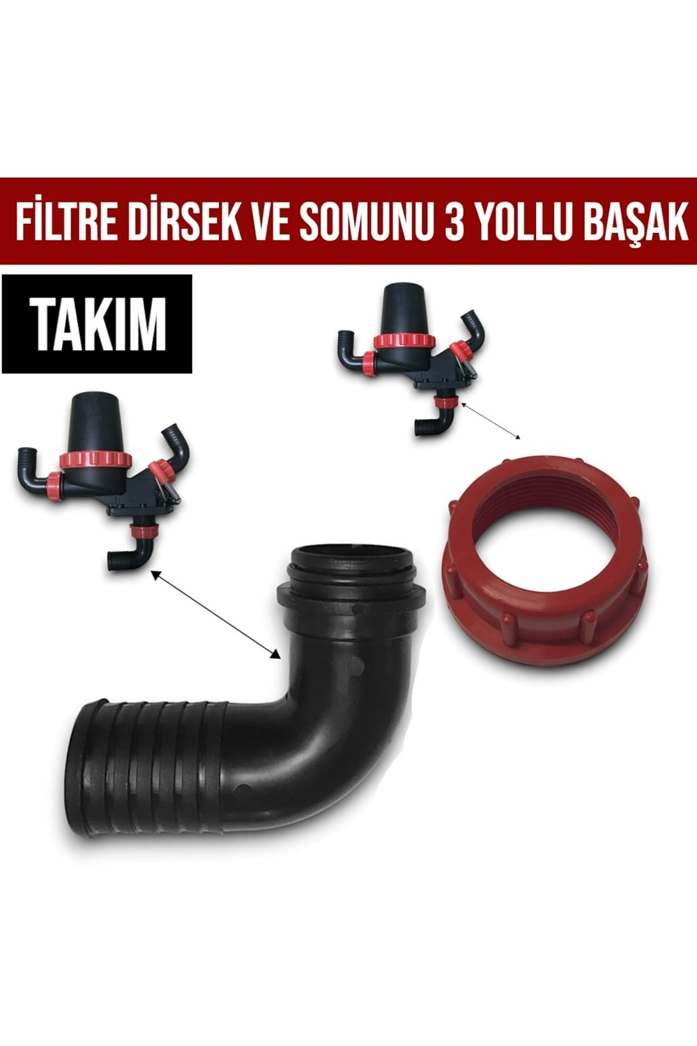 FİLTRE DİRSEK VE SOMUN TAKIM 3 YOLLU BAŞAK