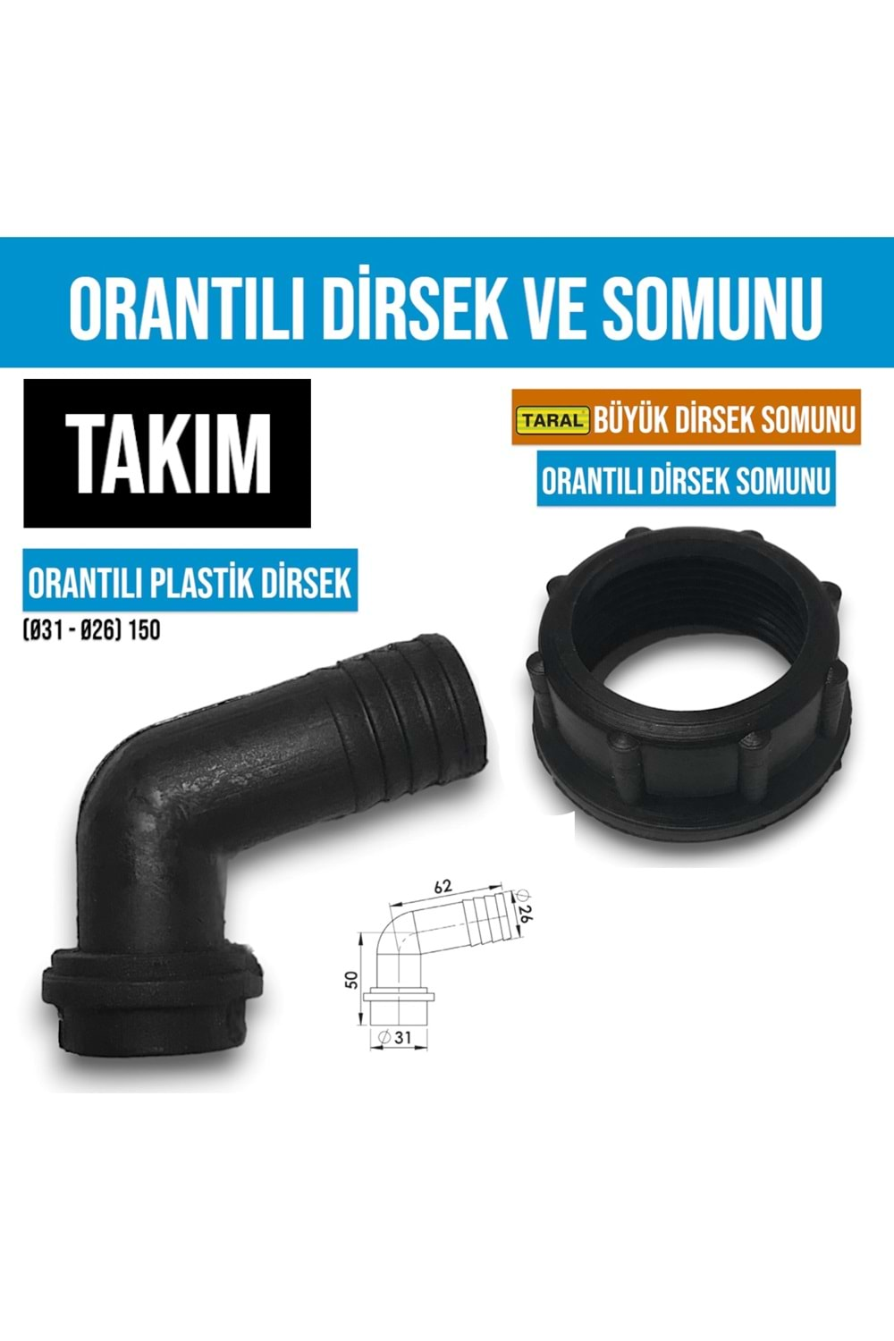 ORANTILI DİRSEK VE SOMUNU TAKIM