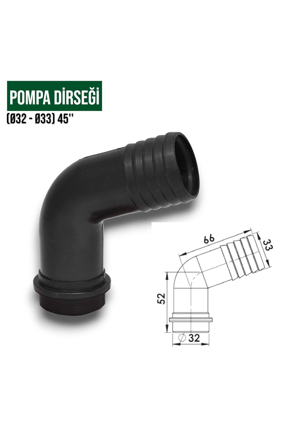 KONYA, COMET 3-4 MEMBRAN POMPA PLASTİK DİRSEK