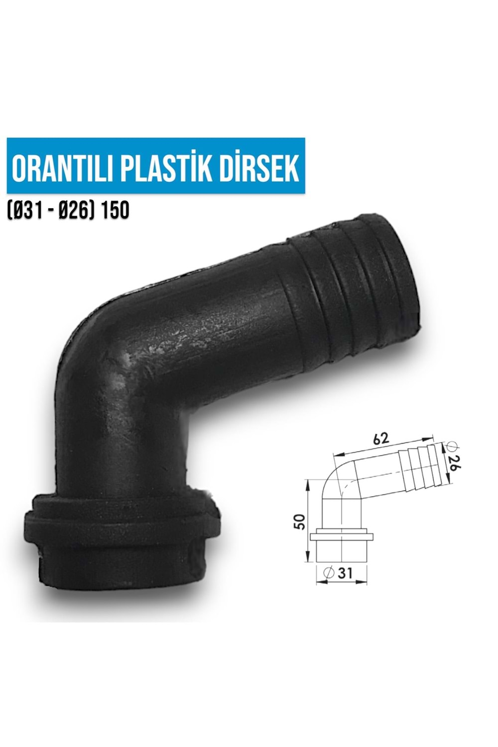 ORANTILI PLASTİK DİRSEK