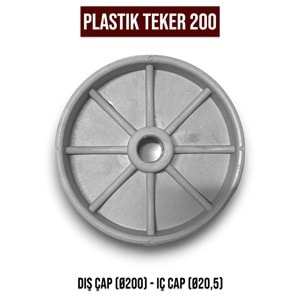 PLASTİK TEKER 200 ( 2 ADET )