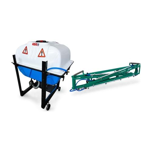 Tarla İlaçlama Makinesi – 400 L / Polyester Depo / 10 m Kollu / Asılır Tip