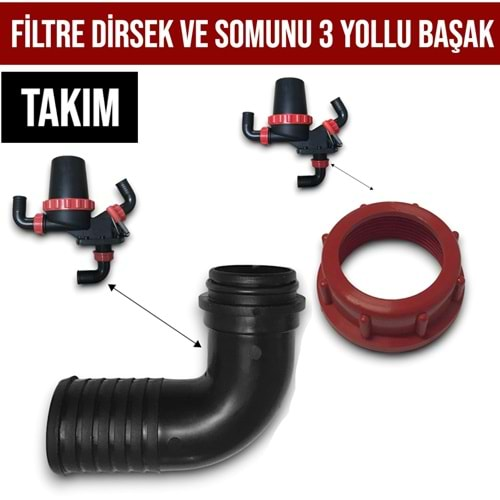 FİLTRE DİRSEK VE SOMUN TAKIM 3 YOLLU BAŞAK