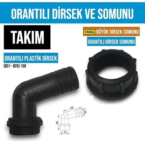 ORANTILI DİRSEK VE SOMUNU TAKIM