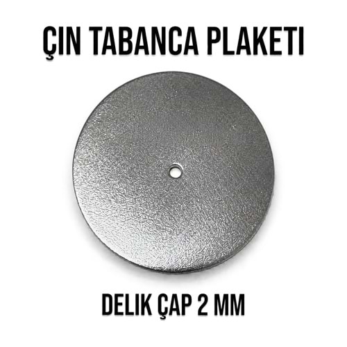 Çin Tabanca Plaketi – Krom / Delik 2 mm
