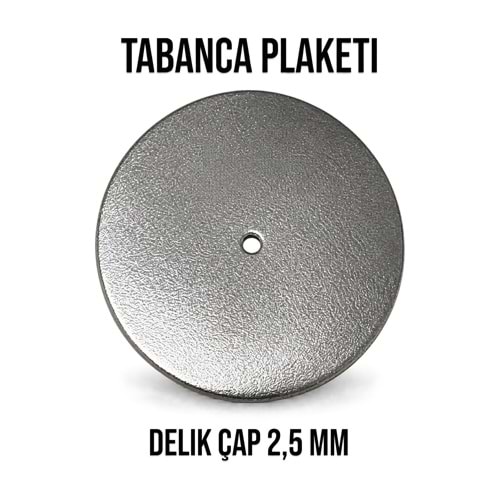 Tabanca Plaketi – Krom / Delik 2,5 mm