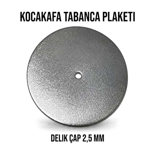 Tabanca Plaketi – Krom / Koca Kafa / Delik 2,5 mm