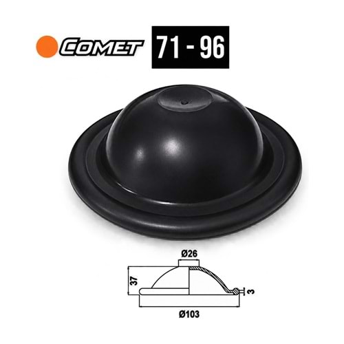 Hava Tüpü Membran Lastik (YBSPUMP YP-71-81-145 / AB-135 / AB 171 Uyumlu)