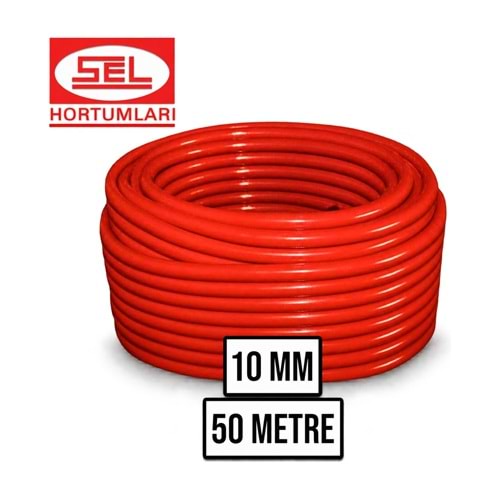 Sel Hortum – 10 mm / Kırmızı / Top: 50 m