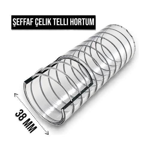Hortum – Şeffaf / Telli / 38 mm