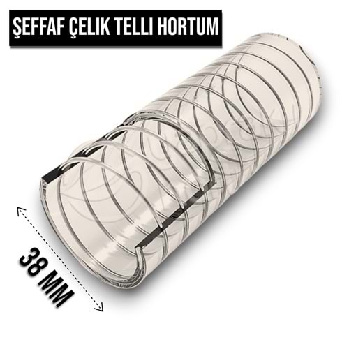 HORTUM ŞEFFAF TELLİ 38 MM