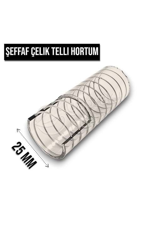 HORTUM ŞEFFAF TELLİ 25 MM