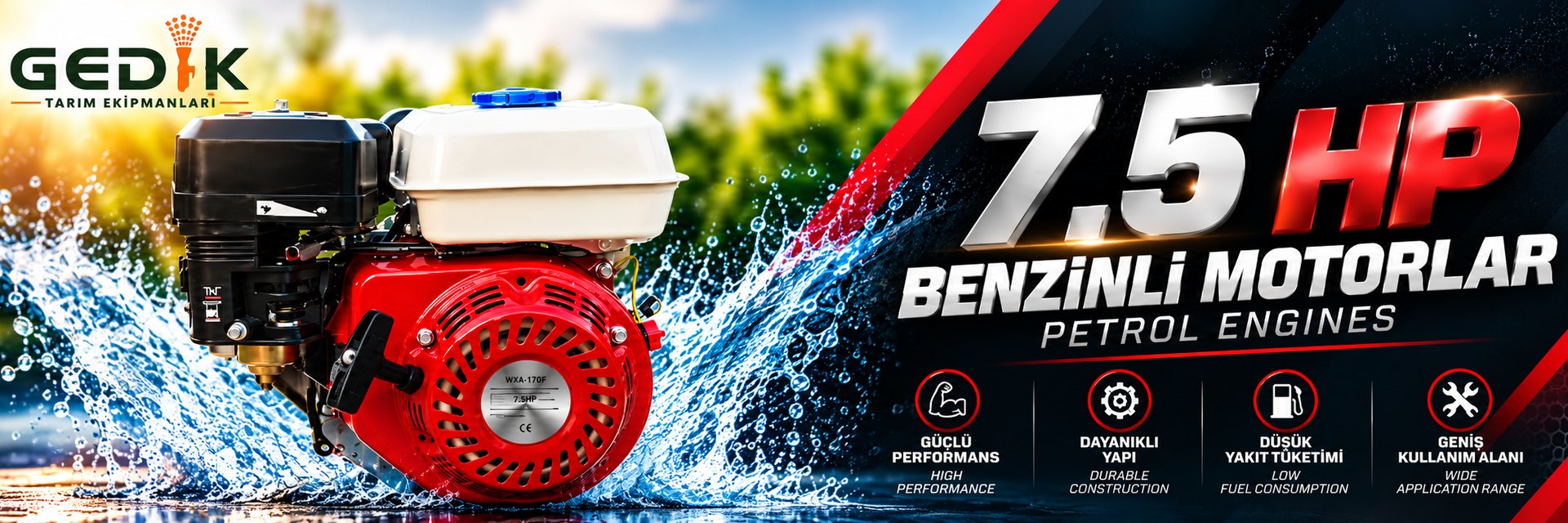 7.5 HP Benzinli Motorlar