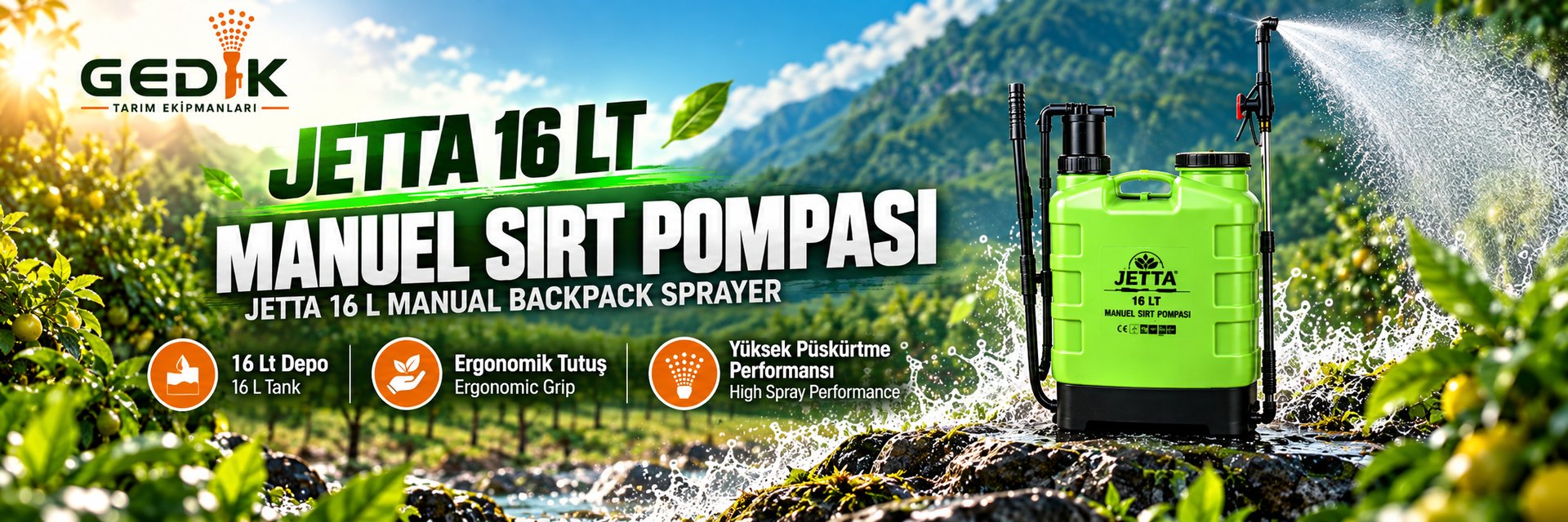 Jetta 16 Lt Manuel Sırt Pompası
