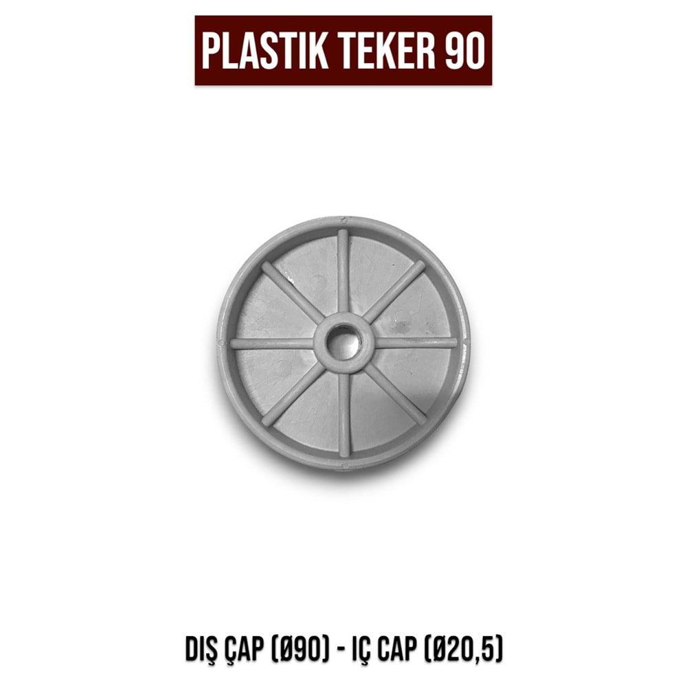 PLASTİK TEKER 90 ( 10 ADET )