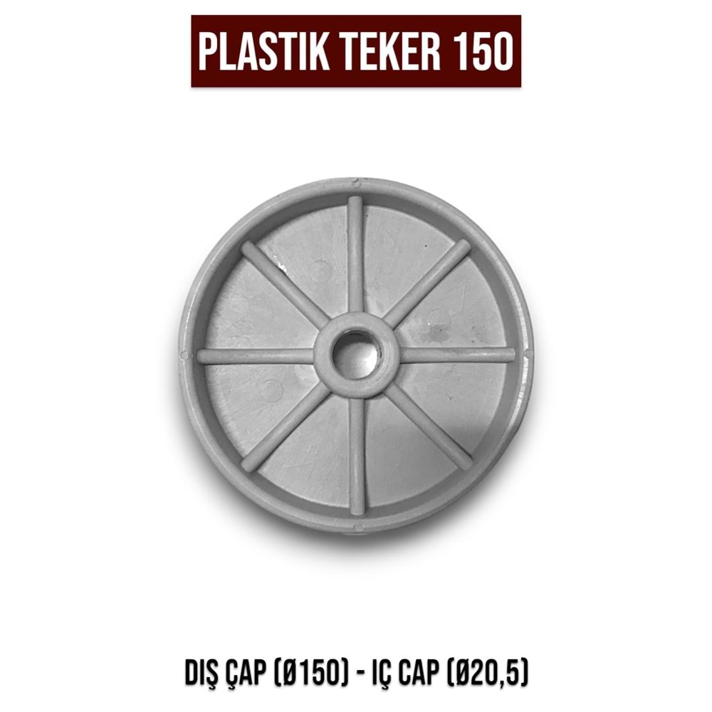 PLASTİK TEKER 150 ( 3 ADET )